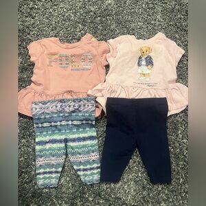 Pink Polo Baby Outfits with Leggings